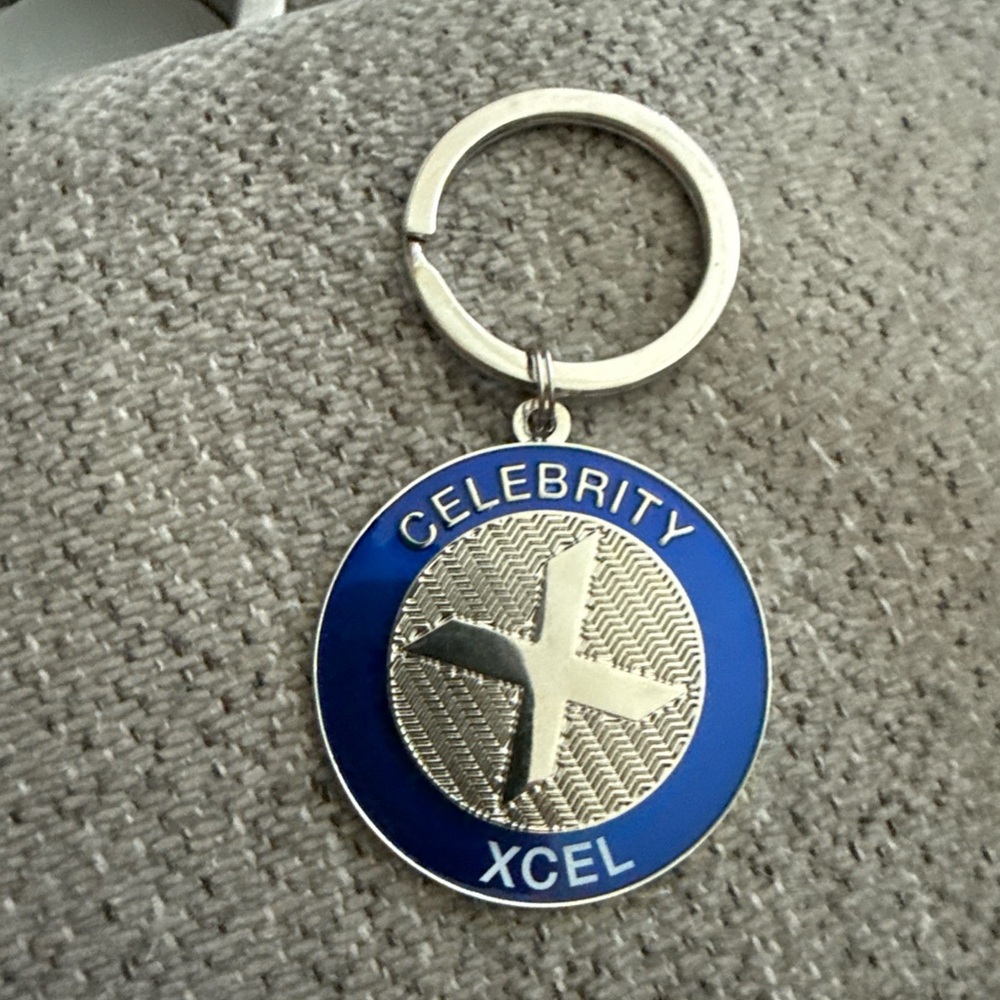 Blue and Silver Keychain